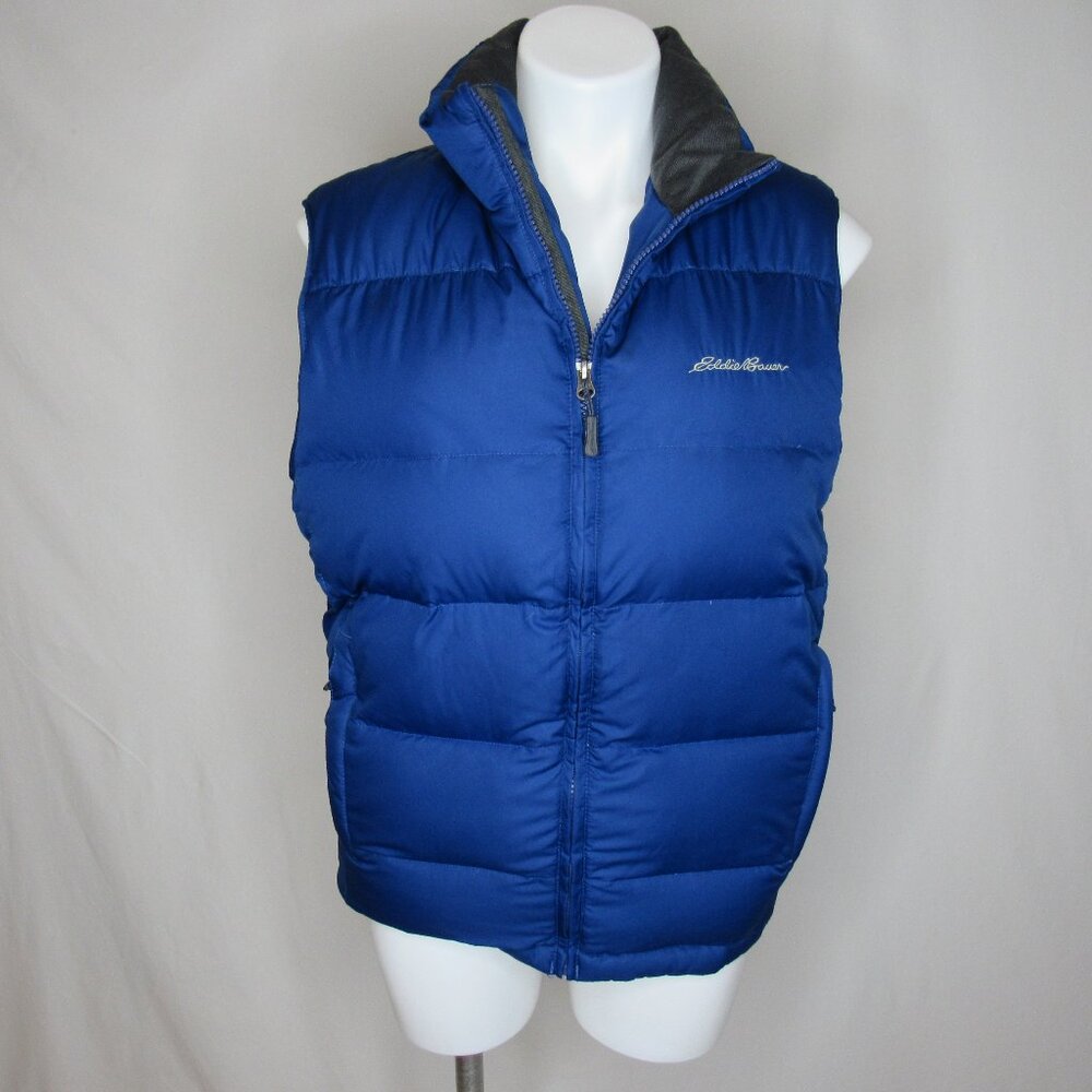 Eddie Bauer Blue Goose Down Puffer Vest Men's S Small 650